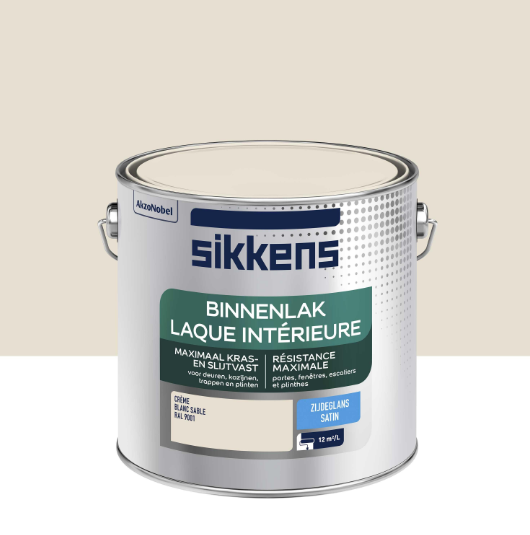 Peinture boiserie, radiateur blanc sable satin SIKKENS Laque intérieure 2.5L