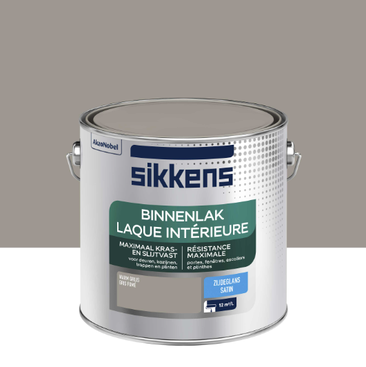 Peinture boiserie, radiateur gris fumé satin SIKKENS Laque intérieure 2.5L