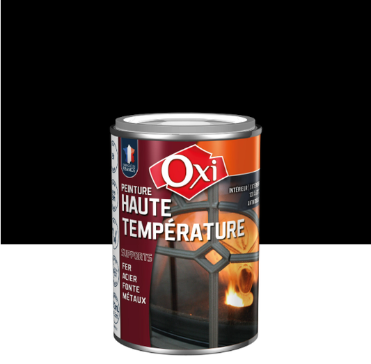 Peinture noir satin OXI Haute température 250ML