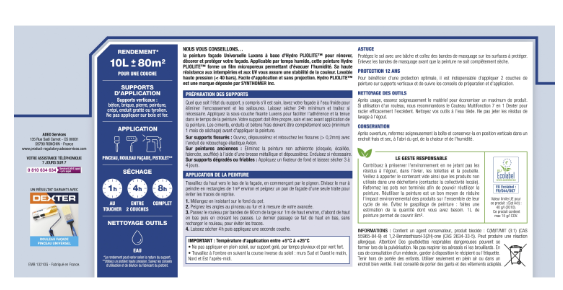 Peinture extérieure façade Universelle LUXENS meulière mat 10l