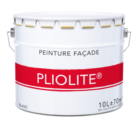 Peinture extérieure façade Pliolite blanc mat 10l