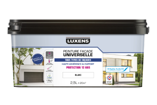 Peinture extérieure façade Universelle LUXENS blanc mat 2.5l