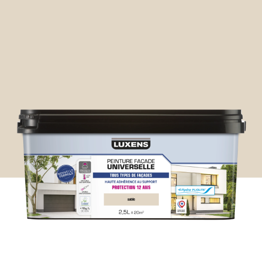 Peinture extérieure façade Universelle LUXENS sable mat 2.5l