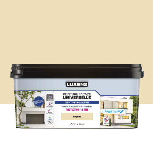 Peinture extérieure façade Universelle LUXENS ton pierre mat 2.5l