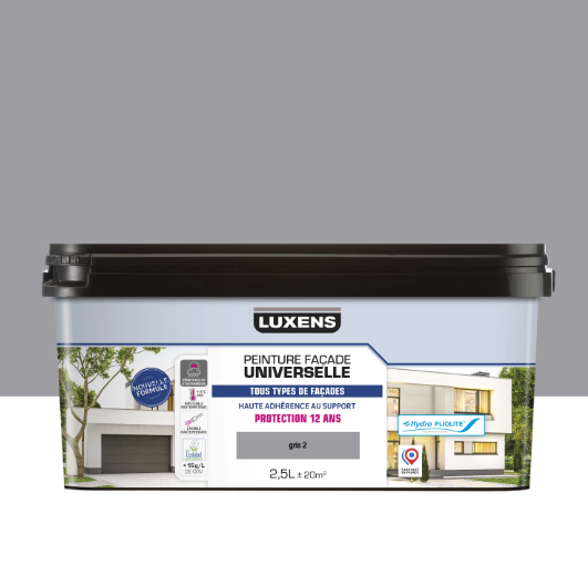 Peinture extérieure façade Universelle LUXENS gris 2 mat 2.5l