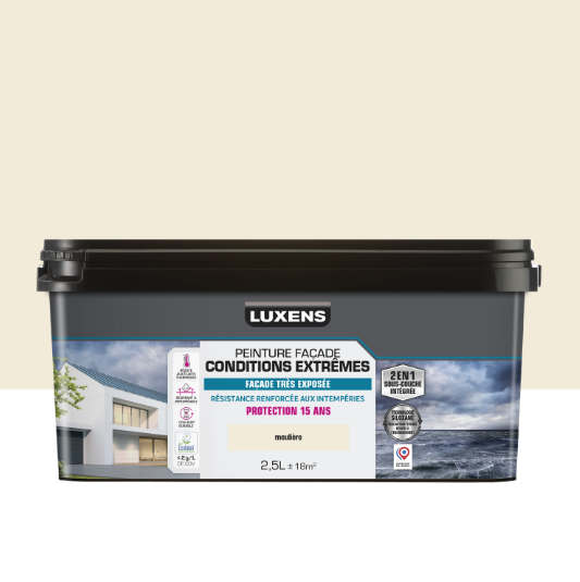 Peinture extérieure façade Conditions extrêmes LUXENS meulière mat 2.5l