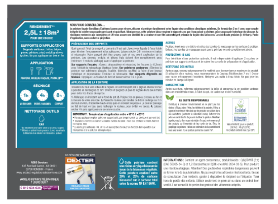 Peinture extérieure façade Conditions extrêmes LUXENS meulière mat 2.5l