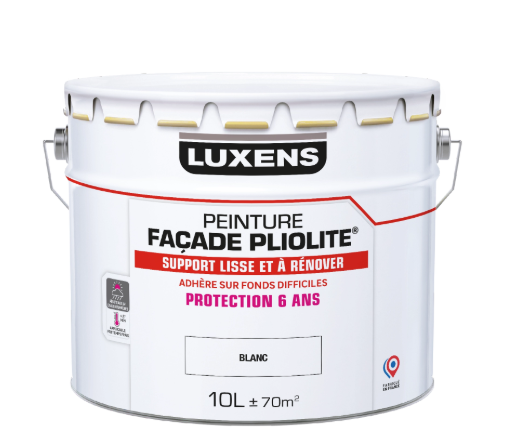 Peinture extérieure façade Pliolite LUXENS blanc mat 10l