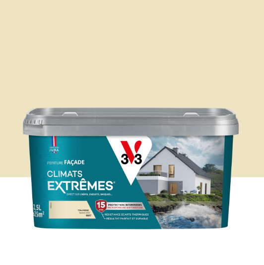 Peinture extérieure façade Climats extrêmes® V33 pierre mat 2.5l
