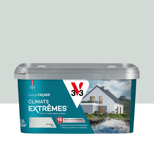 Peinture extérieure façade Climats extrêmes® V33 roche grise mat 2.5l