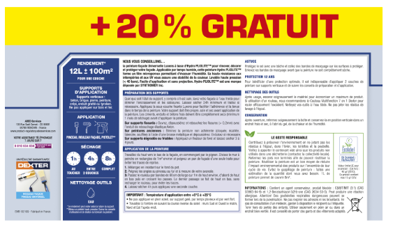 Peinture extérieure façade Universelle LUXENS ton pierre mat 10L+20% gratuit