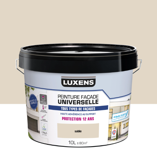 Peinture extérieure façade Universelle LUXENS sable mat 10l