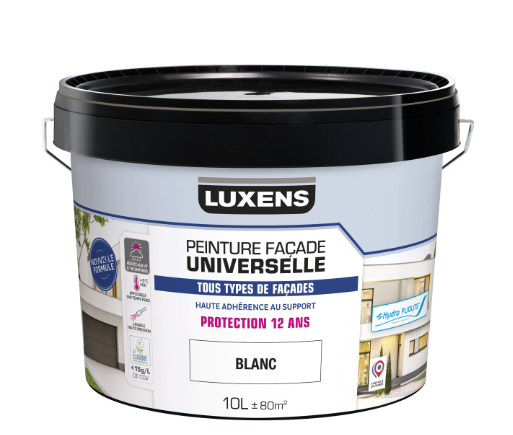 Peinture extérieure façade Universelle LUXENS blanc mat 10l