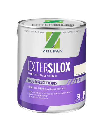 Peinture extérieure façade Siloxane ZOLPAN ton pierre mat 3L