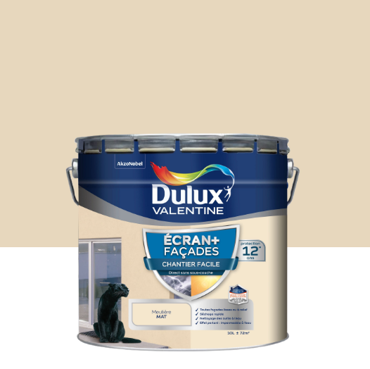 Peinture extérieure façade Ecran+ cf DULUX VALENTINE meuliere mat 10l