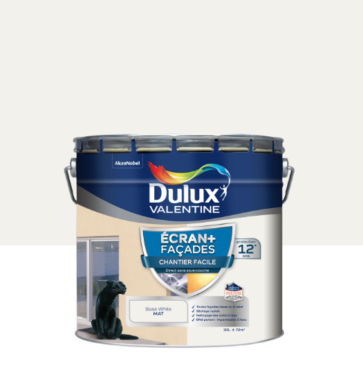 Peinture extérieure façade Ecran+ cf DULUX VALENTINE blanc mat 10l