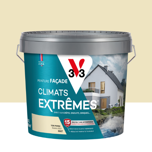 Peinture extérieure façade Climats extrêmes® V33 pierre mat 10l
