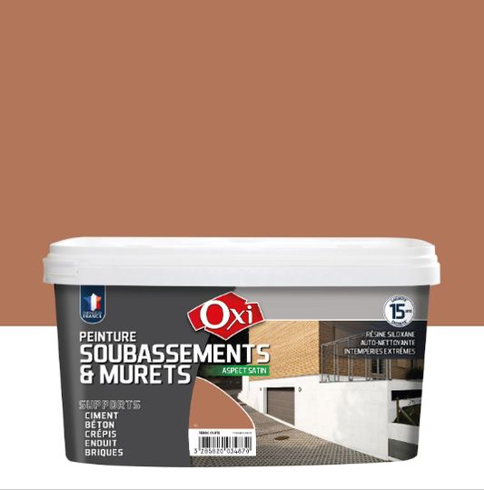 Peinture extérieure façade , OXI terre cuite satiné 2.5l