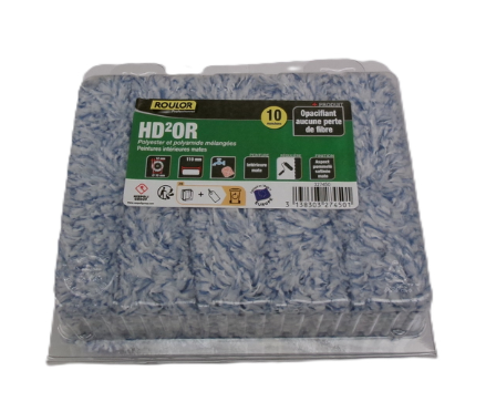 Lot de 10 recharge pour minirouleau de peinture l.110 mm ROULOR