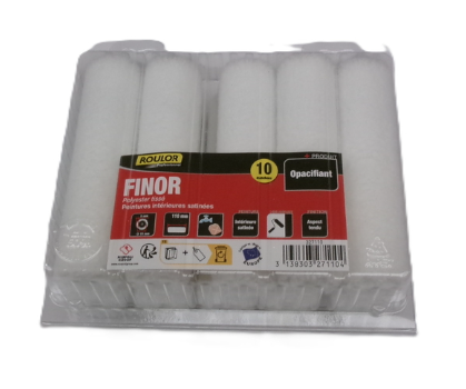 Lot de 10 recharge pour minirouleau de peinturel.110 mm ROULOR