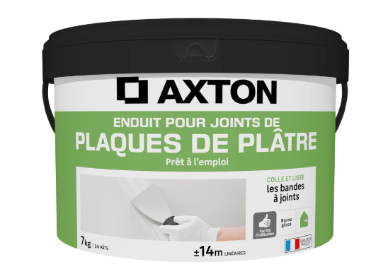Enduit pour joint en pâte AXTON blanc 7 kg