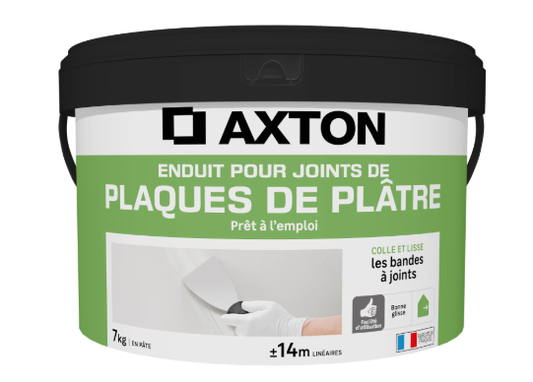 Enduit pour joint en pâte AXTON blanc 7 kg