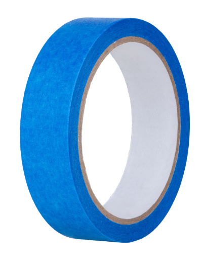 Ruban de masquage DEXTER l.25 mm x L.25 m surfaces lisses bleu