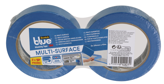 Lot de 2 rubans de masquage SCOTCH l.24 mm x L.41 m Multi-Surfaces