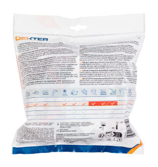 Lot de 3 masques jetables contre la poussière ffp3 DEXTER