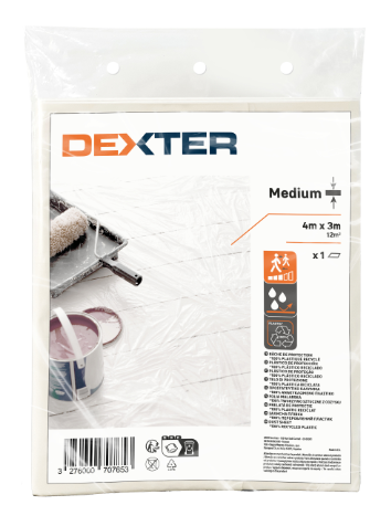 Bâche de protection DEXTER, L.4 x l.3 m