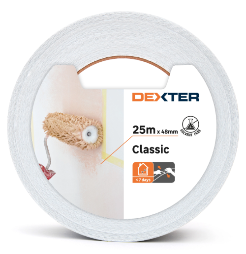 Ruban de masquage DEXTER l.48 mm x L.25 m surfaces lisses