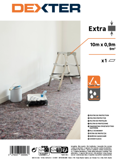 Rouleau de feutre DEXTER, L.10 x l.0.9 m