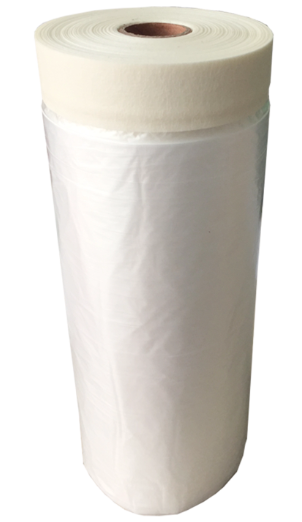 Bâche de protection avec ruban de masquage DEXTER, L.20 x l.2.7 m