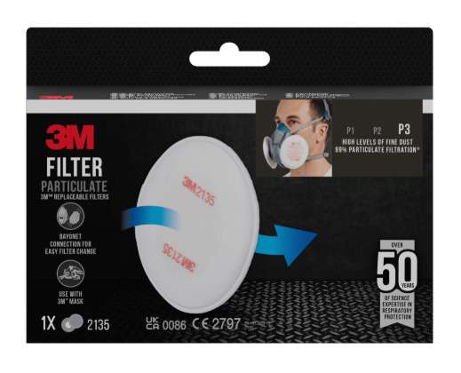 Lot de 1 paire de filtres antipoussière P3 3M