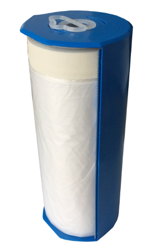 Bâche de protection avec ruban de masquage + recharge DEXTER, L.20 x l.2.7 m