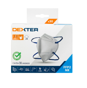 Lot de 30 masques jetables contre la poussière ffp2 DEXTER