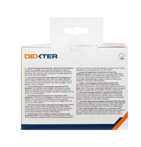 Lot de 30 masques jetables contre la poussière ffp2 DEXTER
