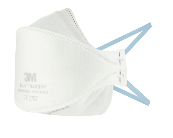 Lot de 3 masques pliables anti-poussières FFP2 sans valve 3M