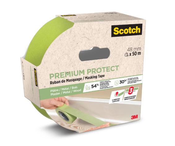 Ruban de masquage SCOTCH l.48 mm x L.50 m surfaces lisses
