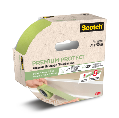 Ruban de masquage SCOTCH l.36 mm x L.50 m surfaces lisses
