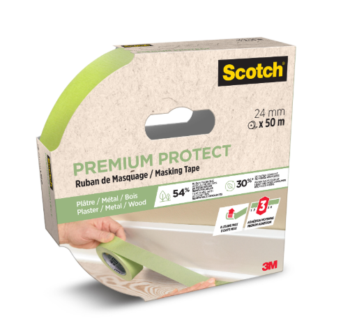 Ruban de masquage SCOTCH l.24 mm x L.50 m surfaces lisses