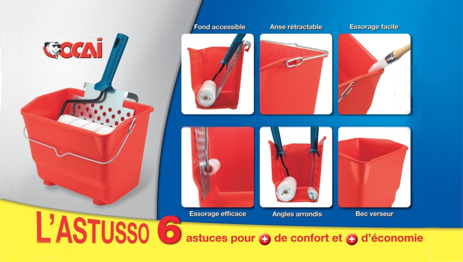 Seau rectangulaire + recharges à peinture OCAI 7 l