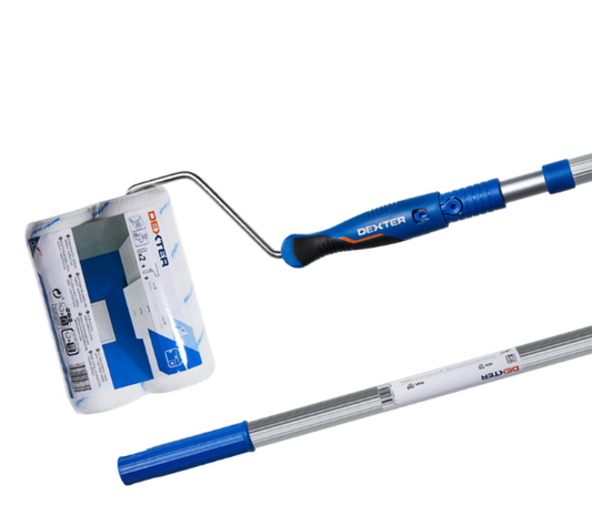 Lot de 2 rouleaux avec perche pour peindre une surface lisse l.180 DEXTER