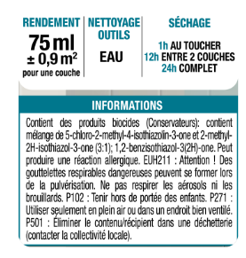 Testeur peinture carrelage, meuble, crédence noir mat LUXENS Cuisine et bain 75ml
