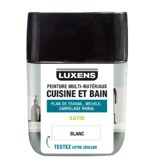Testeur peinture carrelage, meuble, crédence blanc satin LUXENS Cuisine et bain