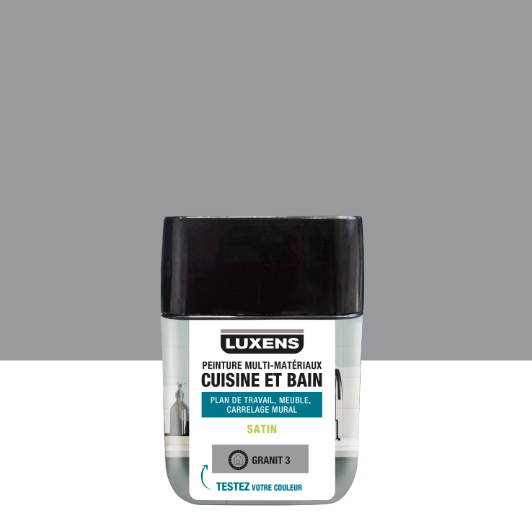 Testeur peinture carrelage, meuble, crédence granit 3 satin LUXENS Cuisine et bain