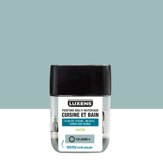 Testeur peinture carrelage, meuble, crédence celadon 4 satin LUXENS Cuisine et bain