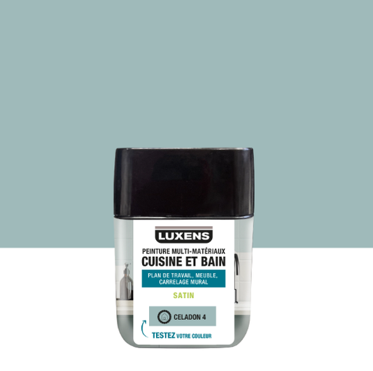 Testeur peinture carrelage, meuble, crédence celadon 4 satin LUXENS Cuisine et bain