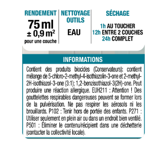 Testeur peinture carrelage, meuble, crédence bistro 2 mat LUXENS Cuisine et bain