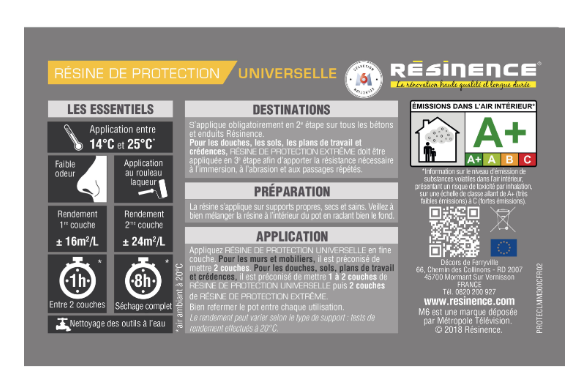Résine de protection Protecteur universel RESINENCE, Incolore, 0.3L